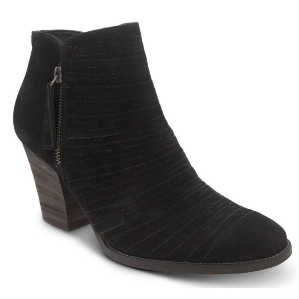 Paul Green || Malibu Sliced Stack Heel Ankle Bootie Black UK 8 US 10.5